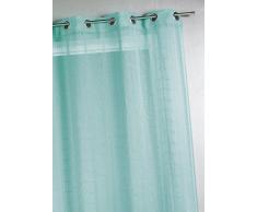 Home Maison HM6923311 Cortina de Percale de tamaño Grande de Transporte de poliéster Turquesa Ancho 300 x 240 cm