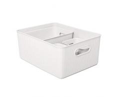 Tatay Set de Cestas de OrganizaciÃ³n Multiusos, 4X Blanco, Grande