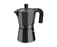Monix Vitro Noir â Cafetera Italiana de Aluminio, Capacidad 12 Tazas, Apta para Todo Tipo de cocinas Salvo inducciÃ³n