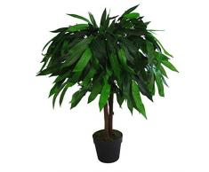 Leaf Design UK XL - Maceta de plástico Artificial (80 cm), Color Negro