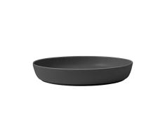 Villeroy & Boch 10-1665-6006 Iconic Cuenco Llano, Elegante Fuente Decorativa de Porcelana Premium, Apto para lavavajillas, Negro, Porcelain
