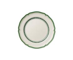 Villeroy & Boch French Garden Green Line Plato llano, 26 cm, Porcelana Premium, Blanco/Verde