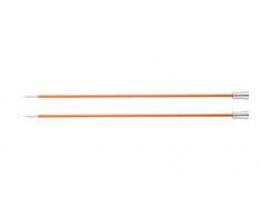 Knit Pro 30 cm x 2,75 mm con Extremo de Aluminio Zing para Cama Individual de Tejer, Naranja
