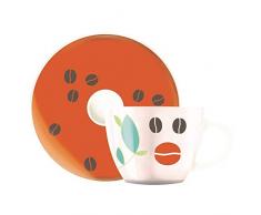 RITZENHOFF My Little Darling Taza de café, Porcelana, Rot/Lila/Platin, 6.4 cm