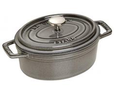 STAUB Cocotte Ovalada, Hierro Fundido, Gris Grafito, 17 cm