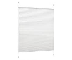 Deco Colour Blanco Profesionales de Estor Plisado, tensores, con Pinza de Soporte/FijaciÃ³n/sin Necesidad de taladrar, de Diferentes Anchos, Blanco, 95 cm x 200 cm (BxH)