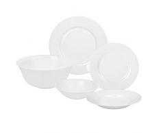 Dajar Juego de vajilla de cristal templado, servicio de comidas Every Day 41 TLG LUMINARC, color blanco