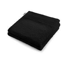 AmeliaHome Toalla de Ducha 70 x 140 cm, Color Negro, 100% algodÃ³n, Calidad Absorbente, Amari