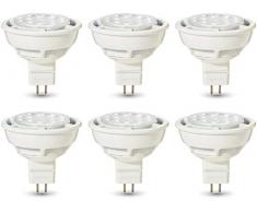 AmazonBasics Professional - Bombilla de foco LED GU5.3 MR16, equivalente a 50Â W, blanco frÃo, regulable - juego de 6