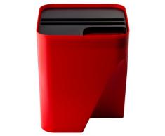 Qualy QL10086G Block - Papelera con tapa (25 x 30 cm, 1,3 kg), color verde