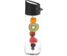 WMF Nuro - Jarra de agua de 1,0 l, con pincho de fruta, altura de 29,7 cm, jarra de cristal, cierre CloseUp, color negro