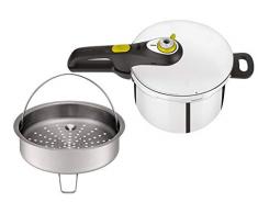 Tefal P25307 - Olla a presiÃ³n, Acero Inoxidable/plÃ¡stico, Negro, 22 cm, 6 L