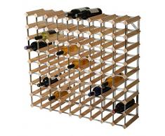 RTA WINE1210 Botellero Tradicional para 81 Botellas, (FSC), Pino Natural, 80 Bottles