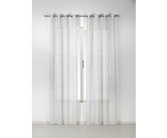 RIOMA Samui Blanco con lÃnea Verde Cortina, Visillo, 270 x 140