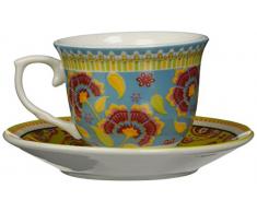 VILLA DESTE Juego de 6 Tacitas de Café con Platos de Café, de Estilo Oriental