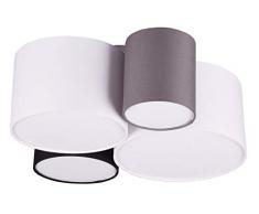 Trio Lighting Hotel Lámpara de techo, 42 W, Blanco, Negro, Gris