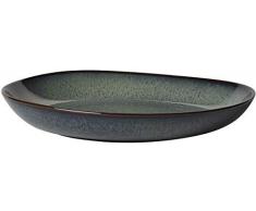 Villeroy & Boch - cuenco llano Lave gris, 28 x 27 x 4,3 cm, bonito cuenco de loza para guarniciones y grandes platos, apto para lavavajillas y microondas