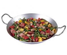 Chg Sartén de Hierro protegida&quot 3432–66, diámetro = 32 cm con 2 Asas, Hierro, Plata, 32 x 32 x 4.5 cm