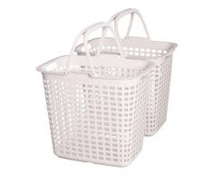 Iris Ohyama LB-L Cesta para Colada, Blanco, Grande