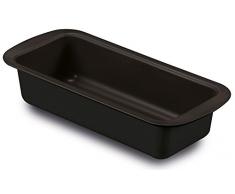 Guardini, Gardenia, Molde para Plumcake, 30x11cm. Material: Acero con Revestimiento Antiadherente, Color Negro.