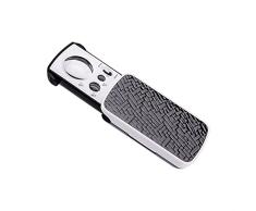 EUROXANTY Lupa Portátil de Bolsillo con Luz LED y Luz UV, Lentes Múltiple de Aumentos 30x, 60x, 90x, Lupa Joyero para Diamantes, Gemas, Monedas, Minerales y Geólogo
