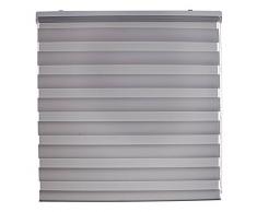 Blindecor Lira Estor Enrollable de Doble Capa, Noche y DÃ­a, PoliÃ©ster, Gris Plata, 120 x 250 cm (ancho x largo)