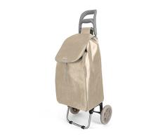Metaltex Aster - Carro de Compra con 2 Ruedas, 45 Litros, Dorado