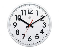 Nextime Peter Reloj de Pared, PlÃ¡stico Blanco, 26 cm diÃ¡metro