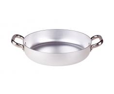 Ollas Agnelli Pan de Aluminio, con 2 Asas en Acero Inoxidable, Plata, 46 cm