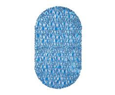 Relaxdays Alfombrilla Antideslizante BaÃ±eras y Duchas, Esterilla BaÃ±o Ovalada, 67x38cm, PVC, Azul, 100% plÃ¡stico
