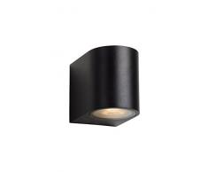 Lucide ZORA-LED - Foco de pared Fuera - LED Regul. - GU10-1x5W 3000K - IP44 - Negro