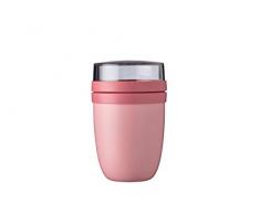 Mepal Lunchpot Ellipse Nordic Pink â 500 ml práctico recipiente térmico de comida para yogur, taza de yogur â Mantiene la comida caliente o fresca durante mucho tiempo, plástico, 500 + 200 ml