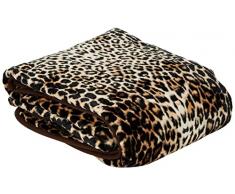 GÃ¶zze - Manta suave de alta calidad, Tacto cachemira, Tejido de alto gramaje 500 g/mÂ², 150 x 200 cm - Leopardo