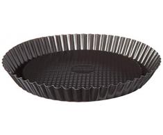 Zenker Molde Rizado Tartas 28Cm, Acero con Revestimiento Antiadherente Ilag, Negro, Ã28x3,5cm