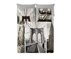 NATURALS Funda NÓRDICA NY Buildings Cama 150 3 PCS