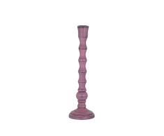 greemotion Candelabro para Vela, Candelero Alto en Estilo Vintage, Portavelas de Madera, Ã Aprox. 9 cm, Altura Aprox. 30,5 cm, Rosa Shabby Chic