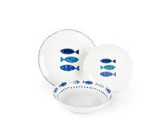 Brunch Time Set Vajilla 18 Uds. Ocean Blanco/Cielo