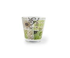 Excelsa Maiolica Green - Juego de 3 vasos de agua, cristal, 25 cl (65045)