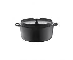 Berndes Cazuela con Tapa 034147Â Hierro Fundido Fundido, 28Â cm, Color Negro