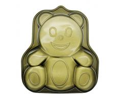 Silicone Gold Oso Molde con 6 Huecos, Silicona, Dorado, 23x14x4 cm