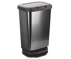 M-Home PLS 8160 Cubo con Pedal Jive, PlÃ¡stico, Gris