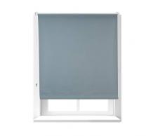 Relaxdays Estor Opaco Térmico, Sin Taladrar, Enrollable, Cadena, 1 Ud, Tela-Aluminio, Gris, 110 x 165 cm