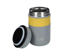 Built Termo Hermético para Comida FrÃa y Caliente con Doble Pared, Acero inoxidable, Gris, 490 ml