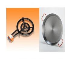Vaello Campos Q400- Quemadora a gas 400mm + Paellera Pulida 42cm