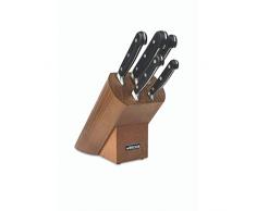 Arcos Juego de Cuchillos de Cocina, Acero_Inoxidable, Negro, EstÃ¡ndar