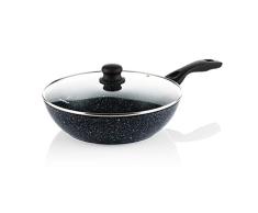 Westinghouse Black Marble WHP131 - SartÃ©n wok (30 cm, revestimiento de mÃ¡rmol, aluminio forjado, apta para inducciÃ³n, mango recubierto de silicona, apta para lavavajillas, color negro