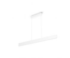 Philips Hue Ensis - Lámpara colgante inteligente con LED integrado en aluminio, luz ascendente, descendente blanca y de colores, compatible con Amazon Alexa, Apple HomeKit y Google Assistant