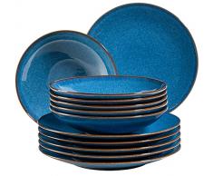 MÃSER 931946 Serie Ossia - Juego de platos para 6 personas (12 piezas), diseÃ±o vintage mediterrÃ¡neo