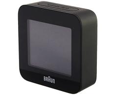 BRAUN BC08B-DCF Reloj despertador inalÃ¡mbrico de viaje BNC 8 BK-RC 57x57x19,9 mm, negro