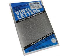 Graphic Productos permanentes Vinilo Adhesivo Letras y nÃºmeros (160), Color Plateado